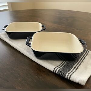 Staub Dark Blue Rectangular Baking Dishes